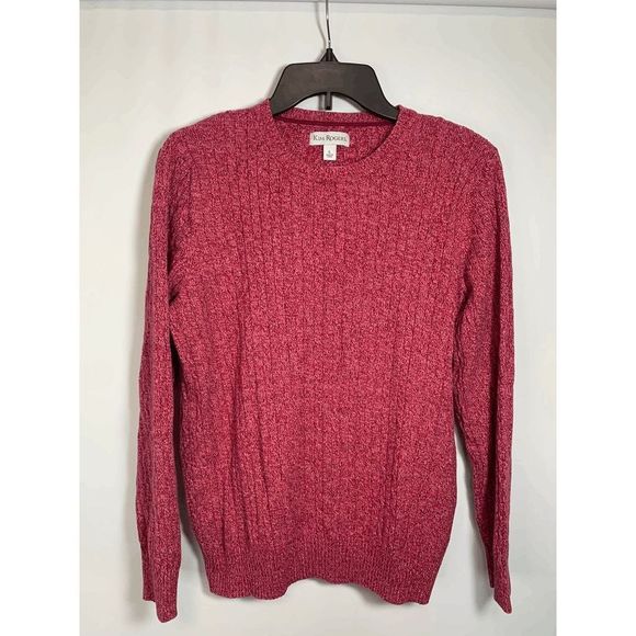 Kim Rogers Cable Knit 100% Marbled Cotton Sweater - Picture 1 of 8